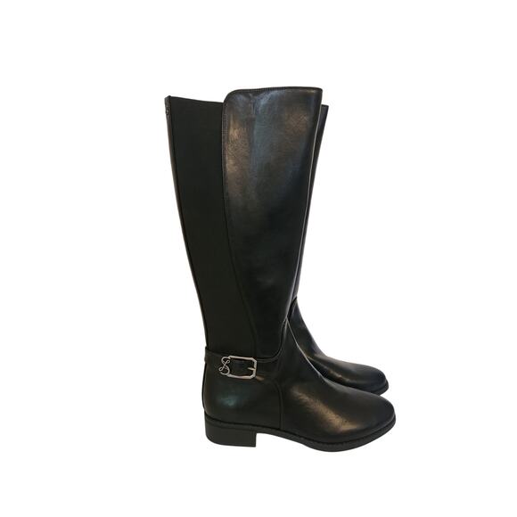 NIB Sam And Libby Percy Regular Calf Knee High Riding Boots Black 9 - Picture 5 of 11